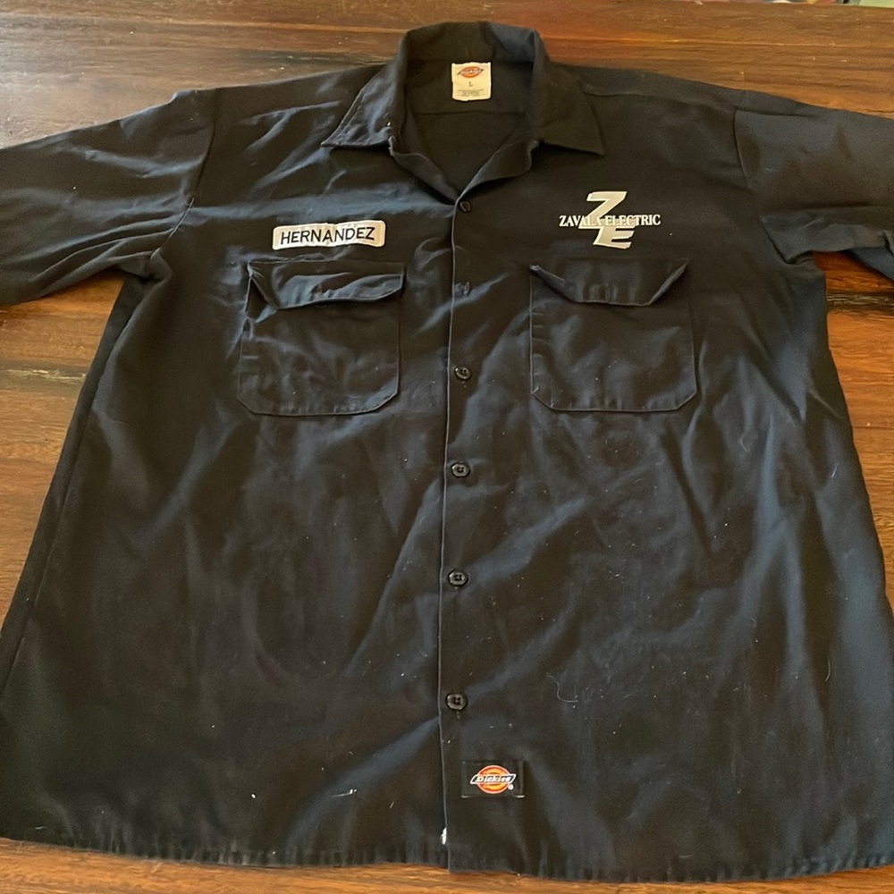 Dickies Black Casual Button Down Shirt